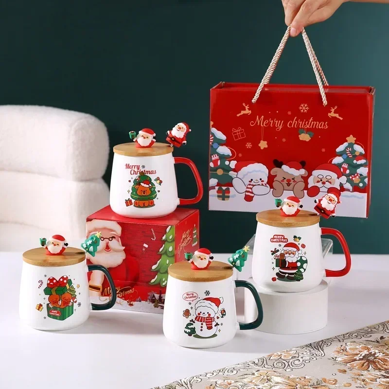 Coffee Tea Festival - Taza de cerámica con tema navideño