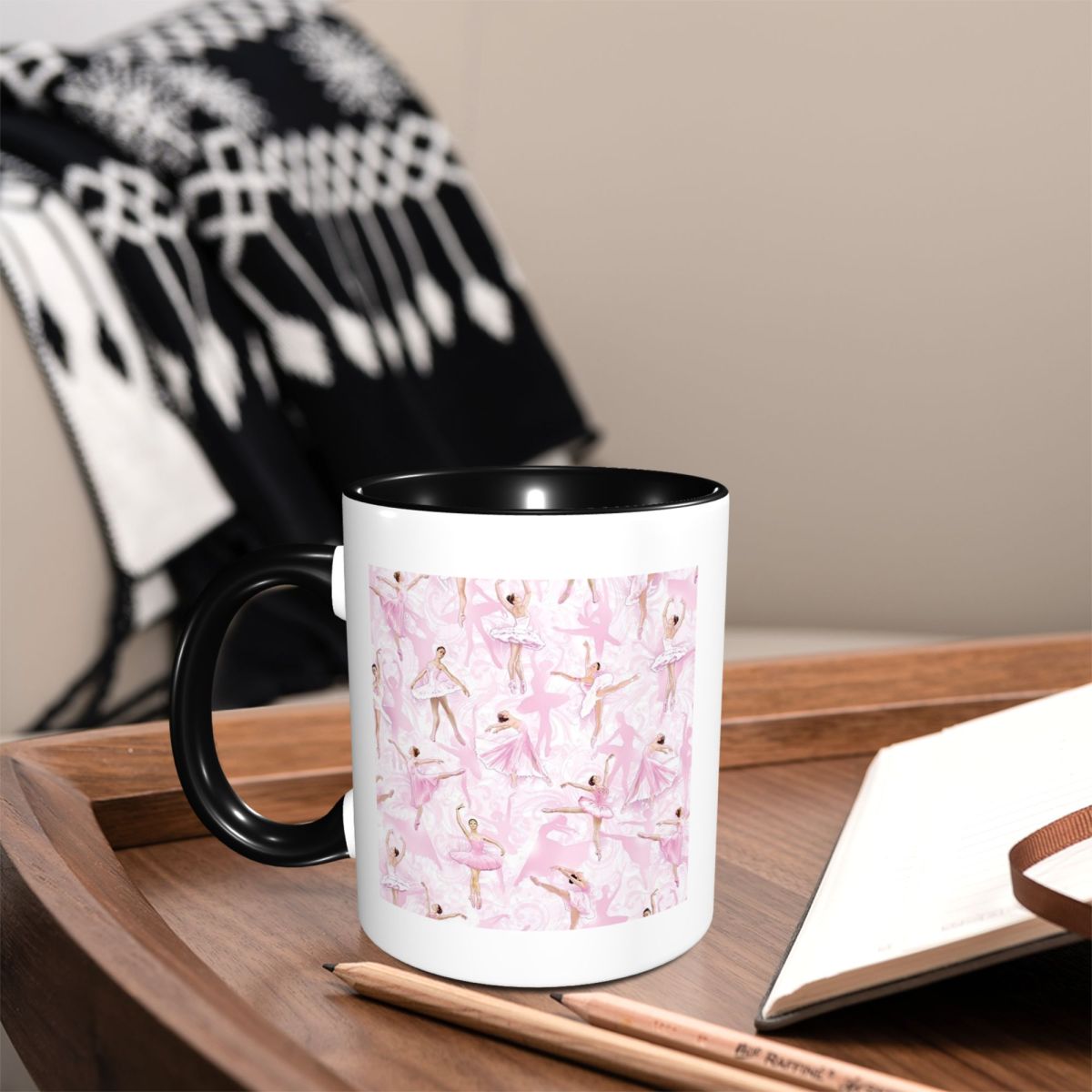 Coffee Tea You And Me - Taza de cerámica divertida con diseño