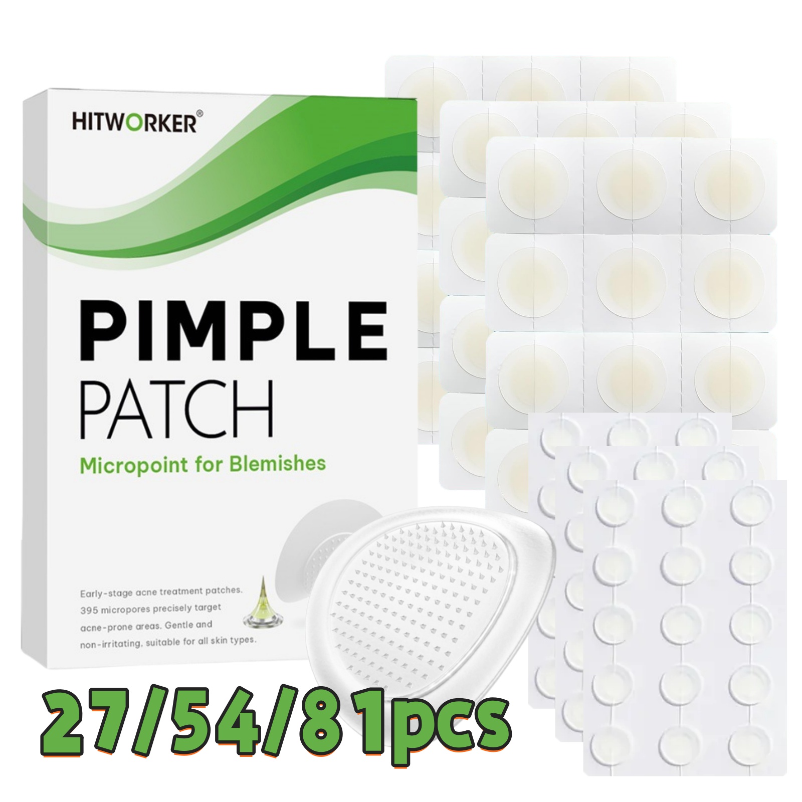 Tea & Coffee Kent - 27/54/81-Piece HITWORKER Parches para el acné
