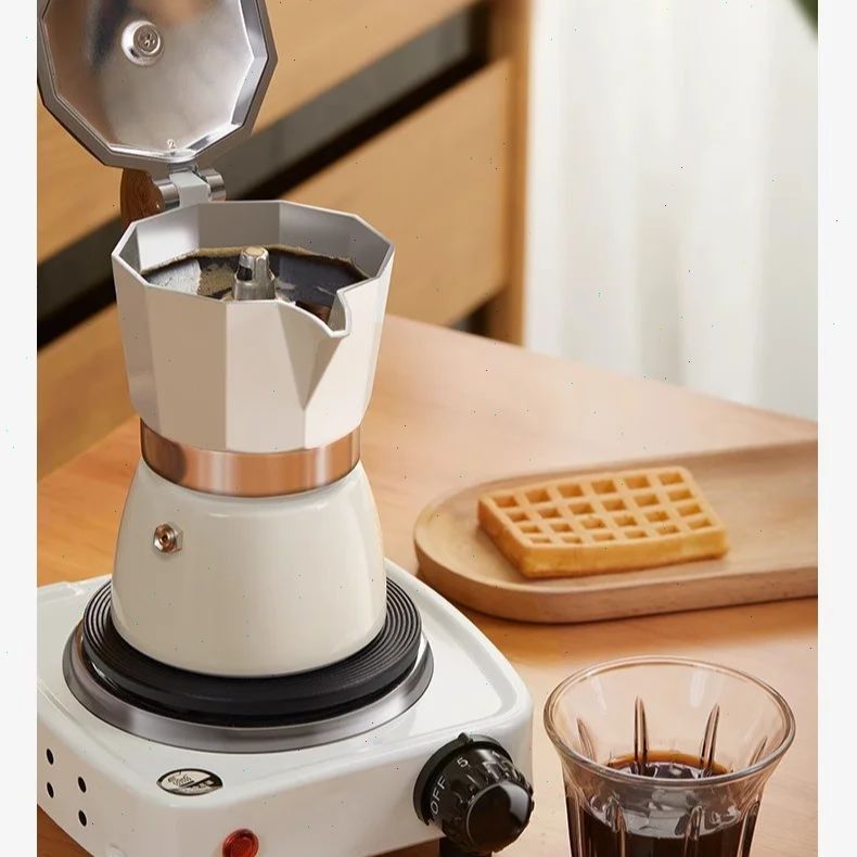 Coffee Tea Making Machine - Olla Moka de fondo redondo, cafetera
