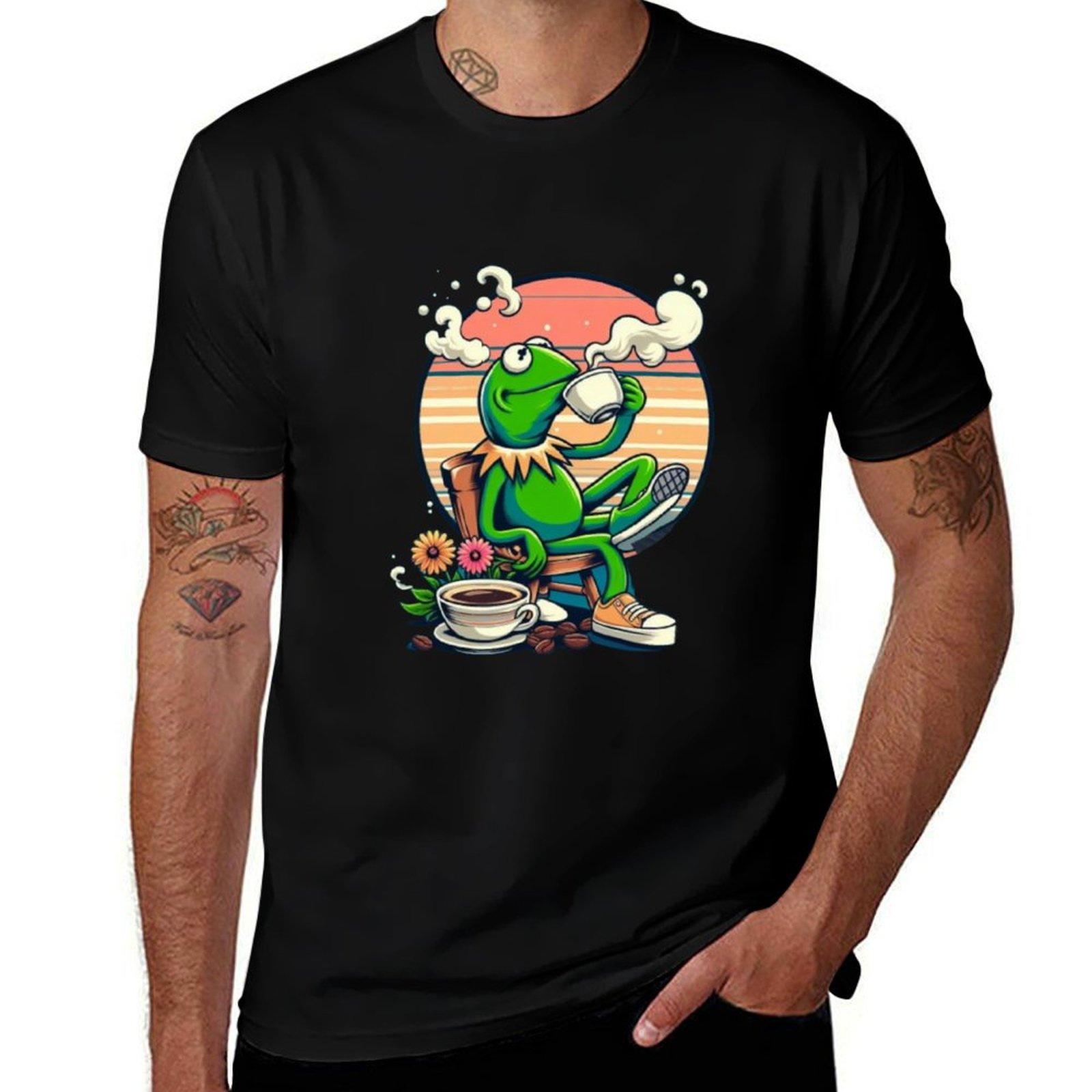 Gif de Kermit tomando té. El d - Coffee Tea Festival reseña y precio
