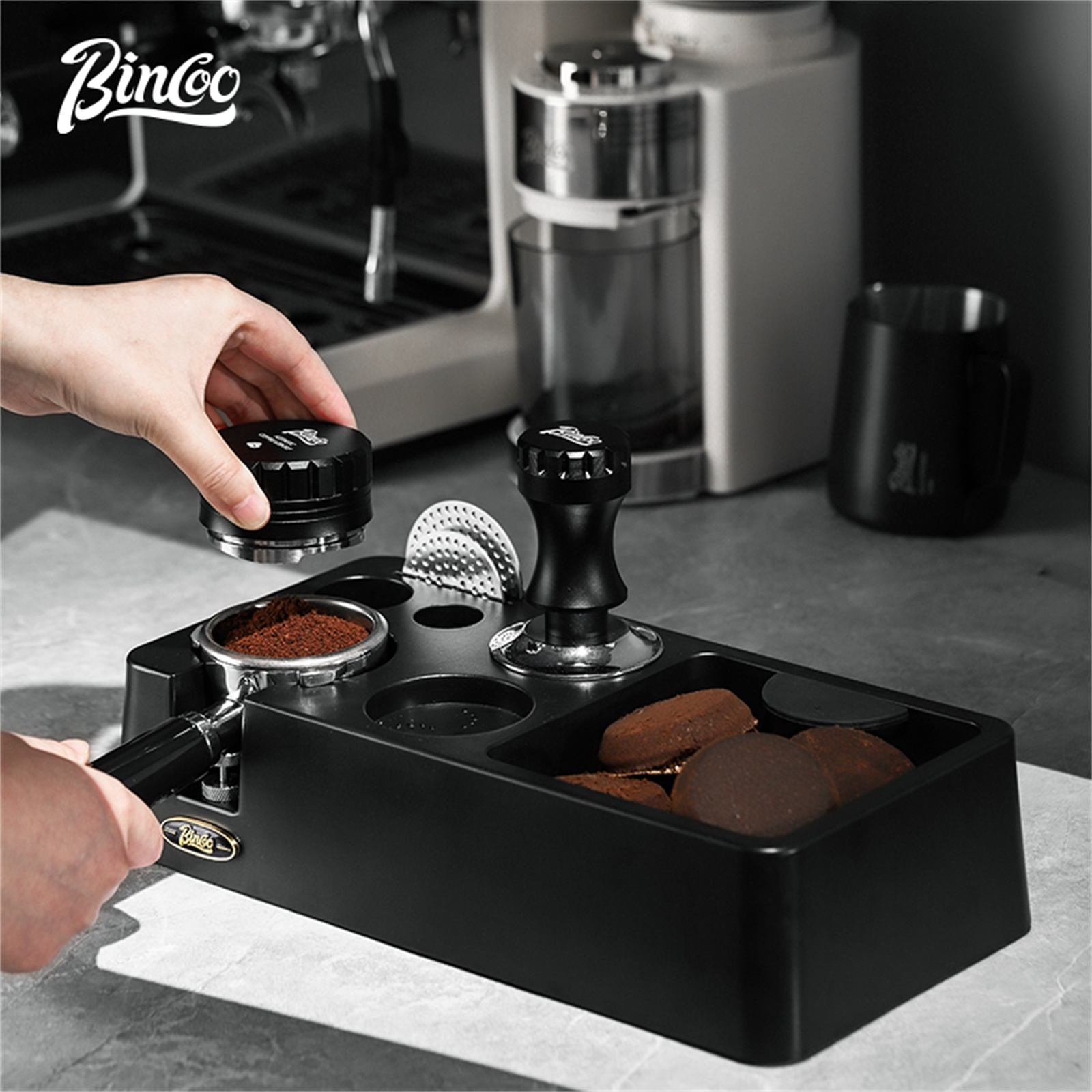 Distribuidor de café Bincoo, m - Coffee Tamper Leveler reseña y precio