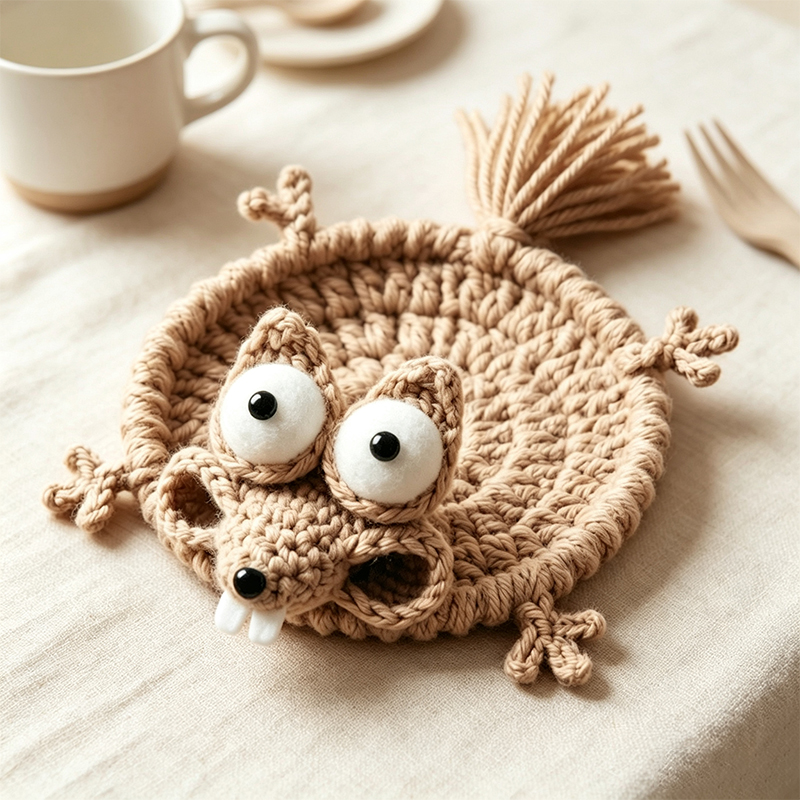 Posavasos de Animales Tejidos  - Coffee Tea Knits reseña y precio
