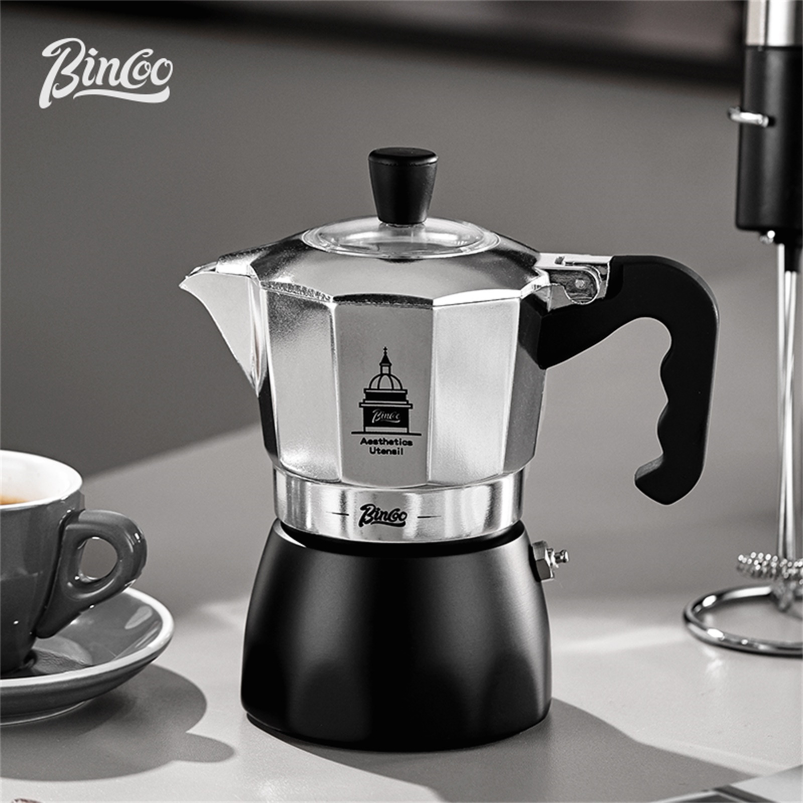 BINCOO Olla Moka de doble válv - Coffee Tea Making Machine reseña y precio