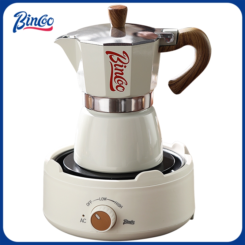 Bincoo Moka Pot y Estufa Eléct - Coffee Tea Making Machine reseña y precio