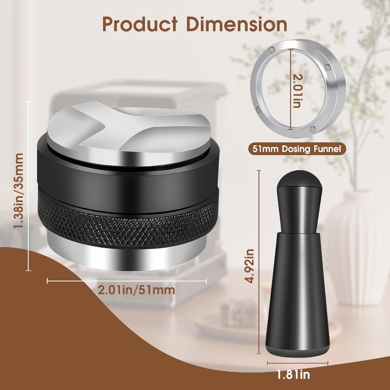 Juego de Espresso de 5 Piezas  - Coffee Tamper Leveler reseña y precio