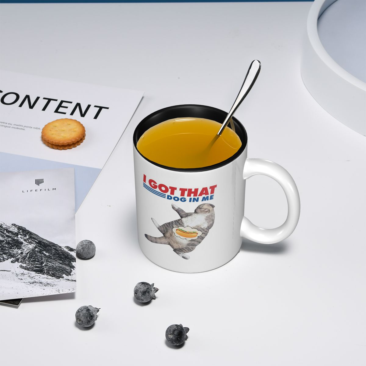 Taza con la frase 'I Got That  - Coffee Tea You And Me reseña y precio